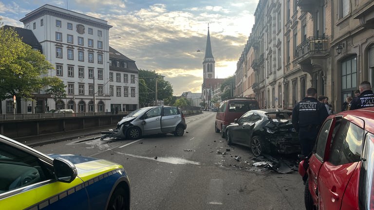 Unfall auf dem Luisenring in Mannheim