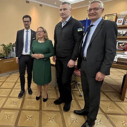 Für mehr Unterstützung: Freiburgs Oberbürgermeister Martin Horn ist in die Ukraine gereist. Dort hat er unter anderem Kiewes Bürgermeister Vitali Klitschko getroffen.