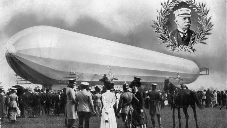 Zeppelin: Landung des LZ 3 in Berlin um 190607 